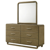Amsbury 6-drawer Dresser and Mirror Nutmeg - Tampa Furniture Outlet