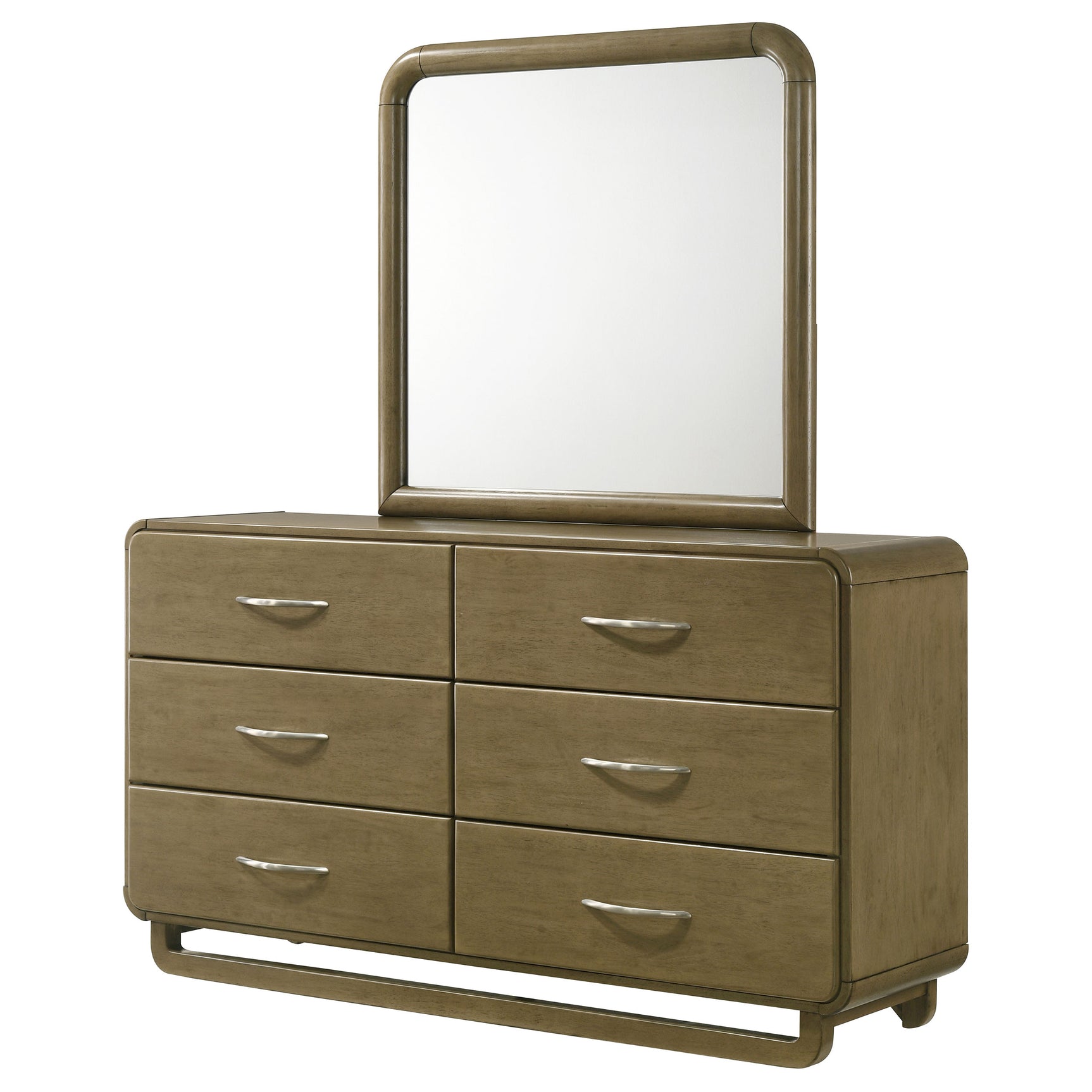 Amsbury 6-drawer Dresser and Mirror Nutmeg - Tampa Furniture Outlet