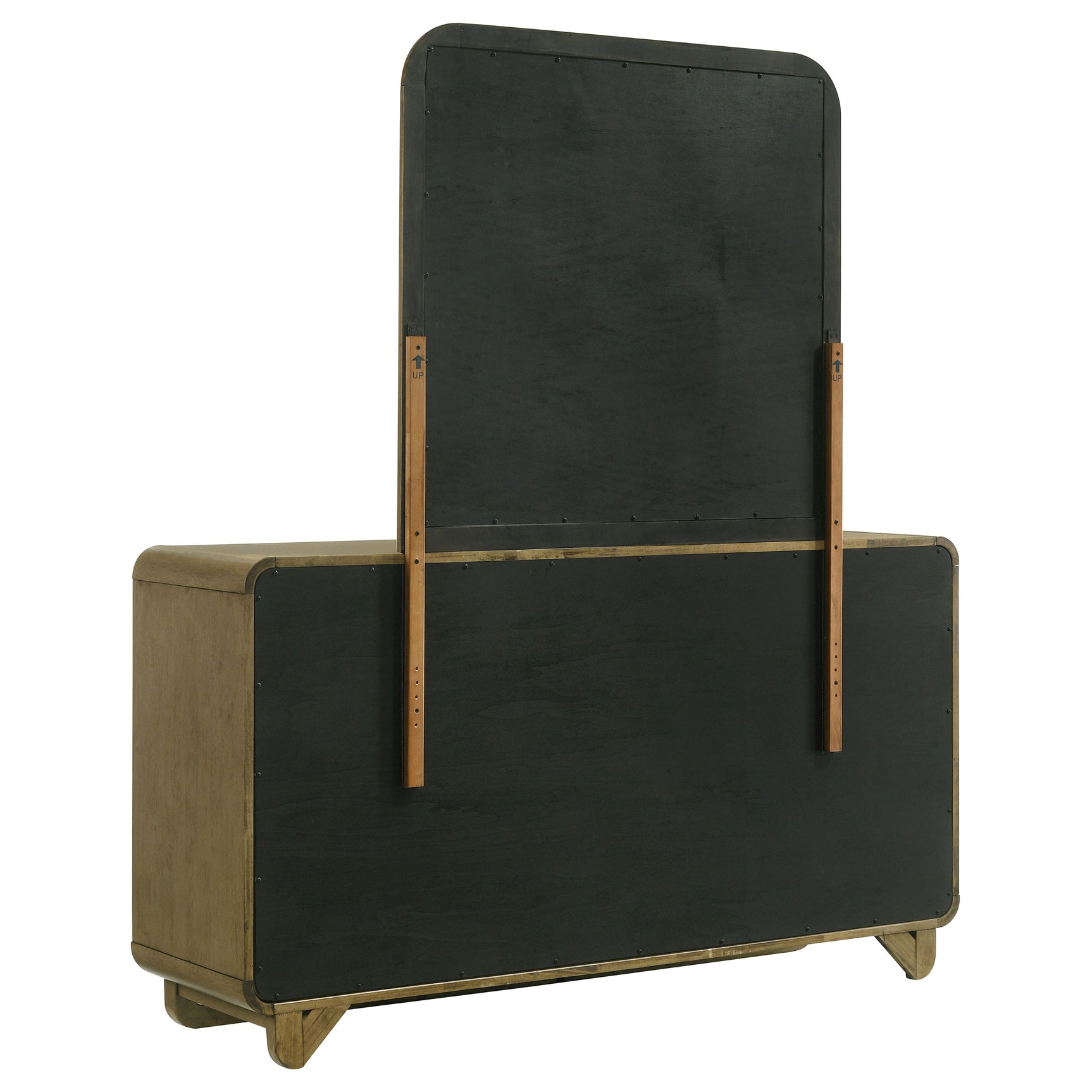 Amsbury 6-drawer Dresser and Mirror Nutmeg - Tampa Furniture Outlet