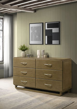 Amsbury 6-drawer Dresser Cabinet Nutmeg - Tampa Furniture Outlet