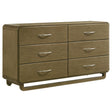 Tampa Furniture Outlet - Coaster - Amsbury 6-drawer Dresser Cabinet Nutmeg - 224273