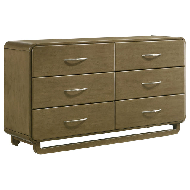 Tampa Furniture Outlet - Coaster - Amsbury 6-drawer Dresser Cabinet Nutmeg - 224273
