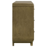 Amsbury 6-drawer Dresser Cabinet Nutmeg - Tampa Furniture Outlet