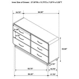 Amsbury 6-drawer Dresser Cabinet Nutmeg - Tampa Furniture Outlet