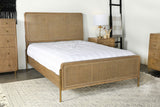Arini Rattan Eastern King Panel Bed Sand Wash and Natural - Tampa Furniture Outlet