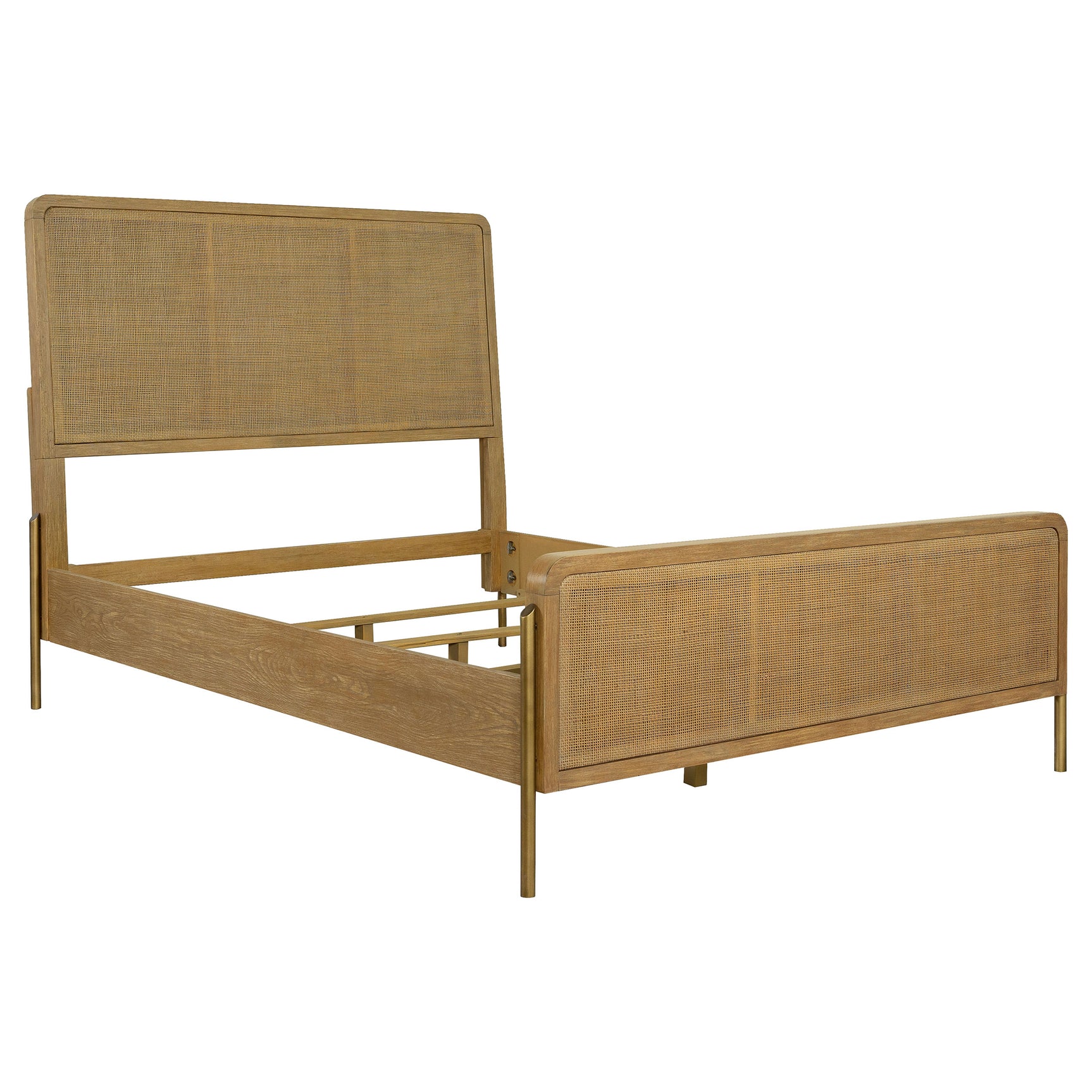 Tampa Furniture Outlet - Coaster - Arini Rattan Eastern King Panel Bed Sand Wash and Natural - 224300KE