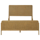 Arini Rattan Eastern King Panel Bed Sand Wash and Natural - Tampa Furniture Outlet