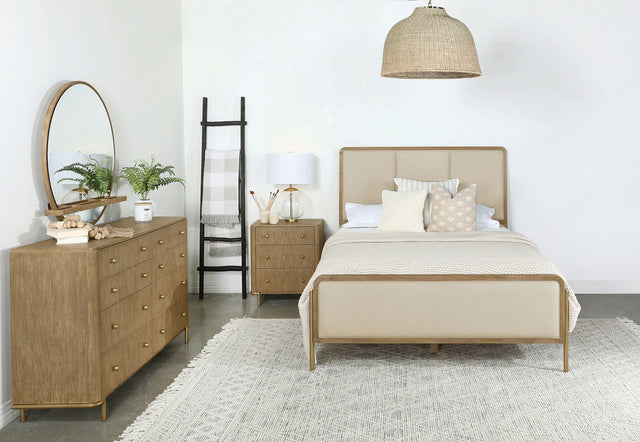 Tampa Furniture Outlet - Coaster - Arini 4-piece Eastern King Bedroom Set Cream and Sand Wash - 224301KECRM-S4