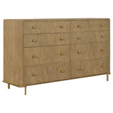 Arini 5-piece Eastern King Bedroom Set Cream and Sand Wash - Tampa Furniture Outlet