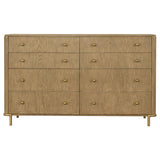 Arini 5-piece Eastern King Bedroom Set Cream and Sand Wash - Tampa Furniture Outlet