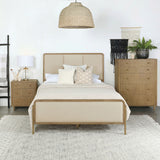 Arini 56-inch California King Panel Bed Cream and Sand Wash - Tampa Furniture Outlet