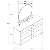 Arini 8-drawer Dresser with Mirror Sand Wash - Tampa Furniture Outlet