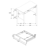 Arini 2-piece Makeup Vanity Table and Mirror Set Sand Wash - Tampa Furniture Outlet