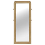 Arini Cane Weave Full Length Standing Floor Mirror Sand Wash - Tampa Furniture Outlet