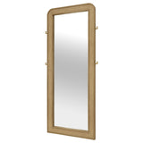 Arini Cane Weave Full Length Standing Floor Mirror Sand Wash - Tampa Furniture Outlet