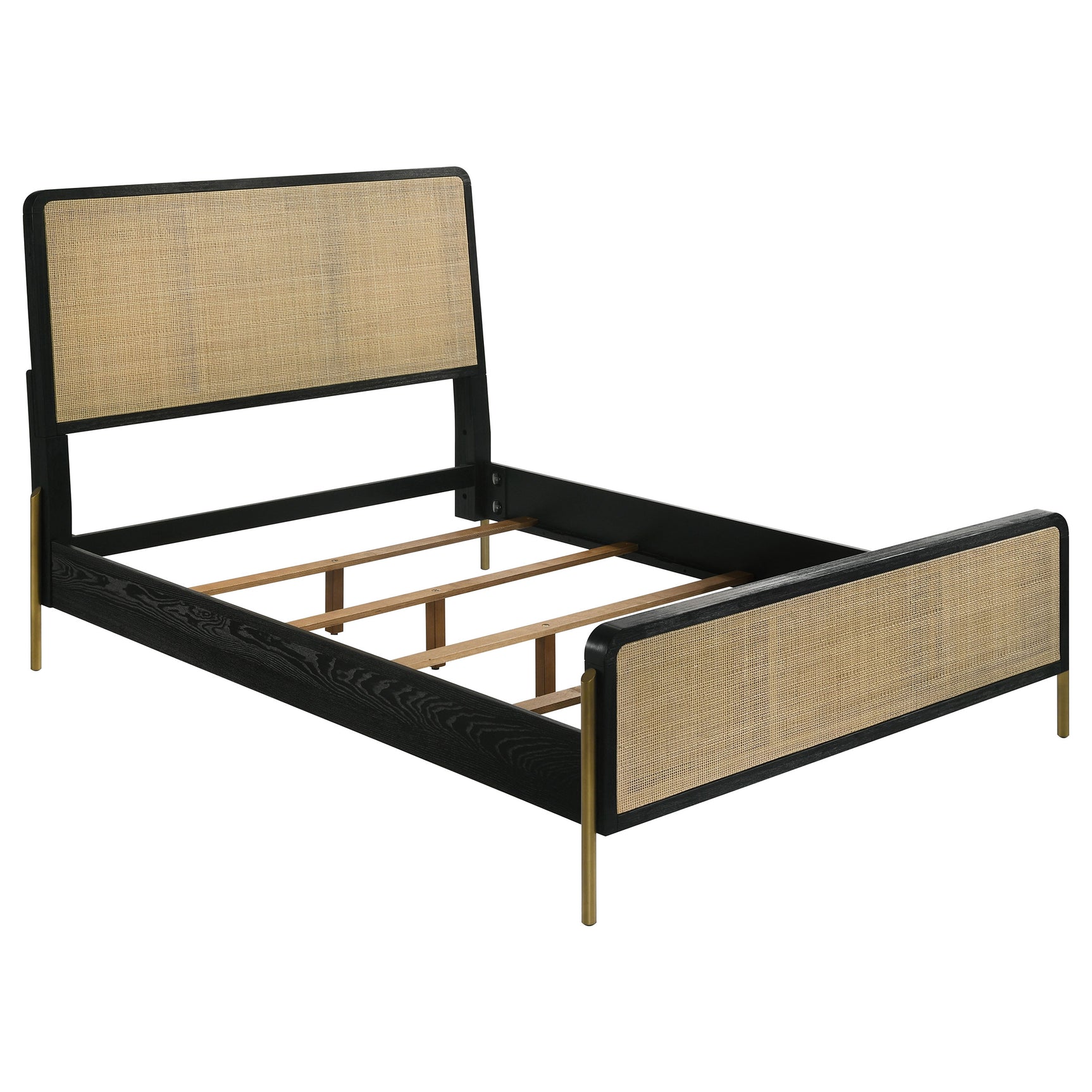 Arini 5-piece California King Bedroom Set Black and Natural - Tampa Furniture Outlet