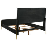 Arini Rattan California King Panel Bed Black and Natural - Tampa Furniture Outlet