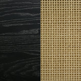 Arini Rattan California King Panel Bed Black and Natural - Tampa Furniture Outlet