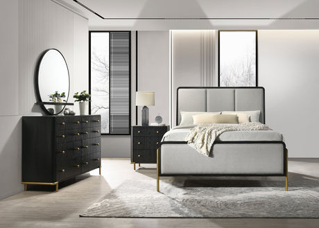 Tampa Furniture Outlet - Coaster - Arini 4-piece Eastern King Bedroom Set Black and Grey - 224331KE-S4