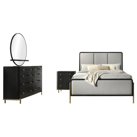 Arini 4-piece Eastern King Bedroom Set Black and Grey - Tampa Furniture Outlet