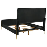 Arini Upholstered Eastern King Panel Bed Black and Grey - Tampa Furniture Outlet