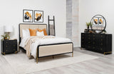 Tampa Furniture Outlet - Coaster - Arini 4-piece California King Bedroom Set Cream and Black - 224331KWCRM-S4