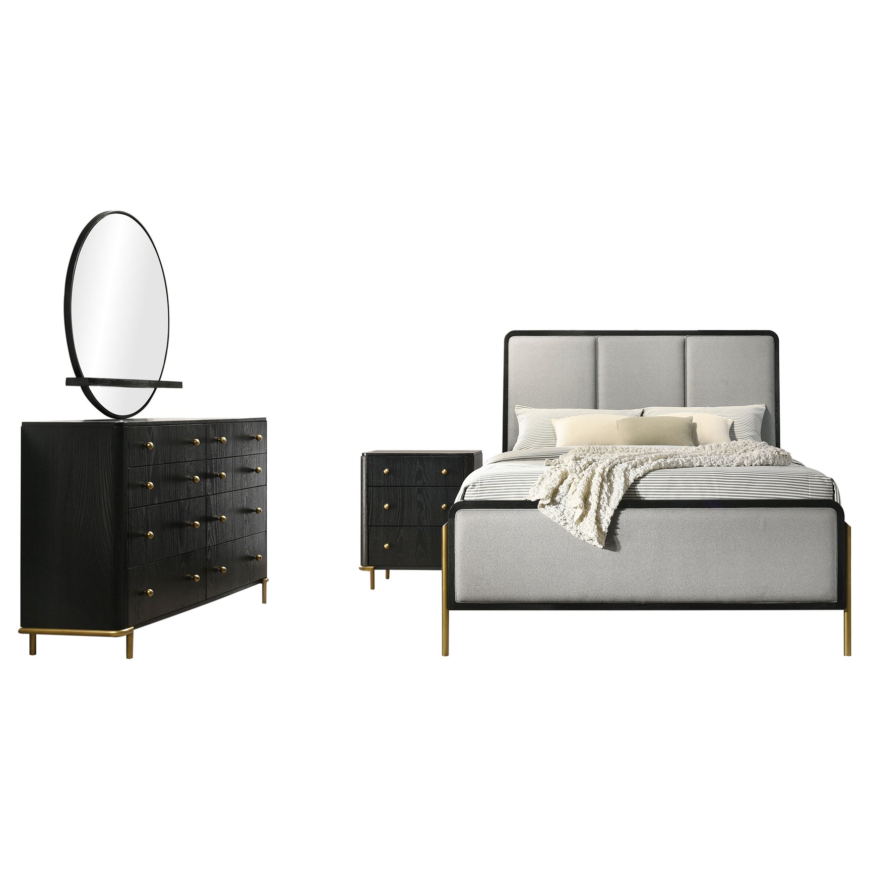 Arini 4-piece Queen Bedroom Set Black and Grey - Tampa Furniture Outlet