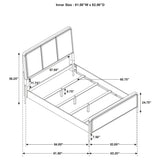 Arini 56-inch Queen Panel Bed Cream and Black - Tampa Furniture Outlet