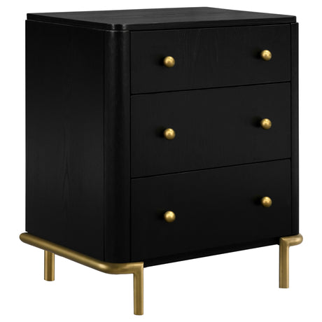 Tampa Furniture Outlet - Coaster - Arini 3-drawer Nightstand Black - 224332