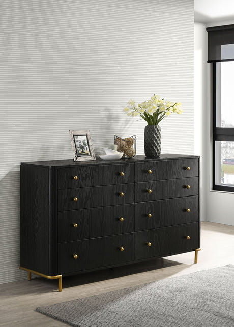 Arini 8-drawer Dresser Black - Tampa Furniture Outlet