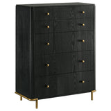 Tampa Furniture Outlet - Coaster - Arini 5-drawer Bedroom Chest Black - 224335