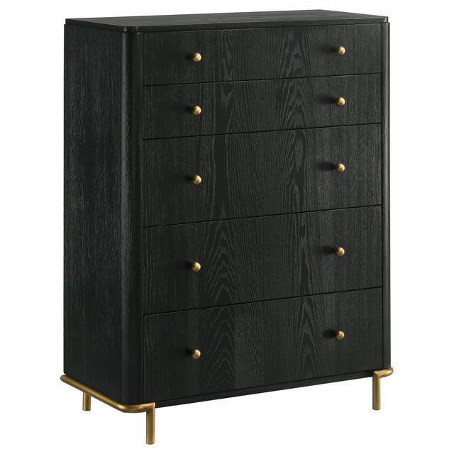 Tampa Furniture Outlet - Coaster - Arini 5-drawer Bedroom Chest Black - 224335