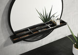 Arini 2-piece Makeup Vanity Table and Mirror Set Black - Tampa Furniture Outlet