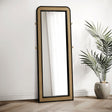Tampa Furniture Outlet - Coaster - Arini Cane Weave Full Length Standing Floor Mirror Black - 224339