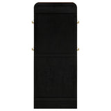 Arini Cane Weave Full Length Standing Floor Mirror Black - Tampa Furniture Outlet