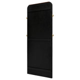 Arini Cane Weave Full Length Standing Floor Mirror Black - Tampa Furniture Outlet