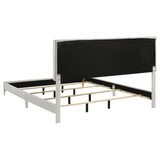 Kendall Upholstered Eastern King Panel Bed White - Tampa Furniture Outlet