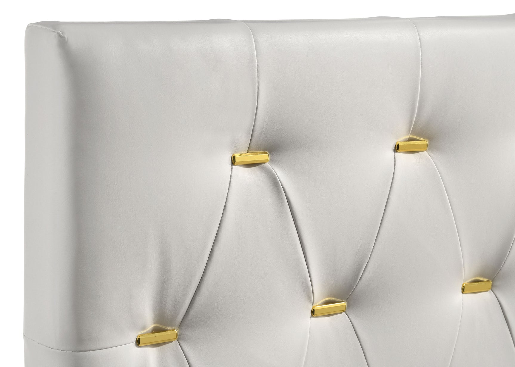 Kendall Upholstered Eastern King Panel Bed White - Tampa Furniture Outlet