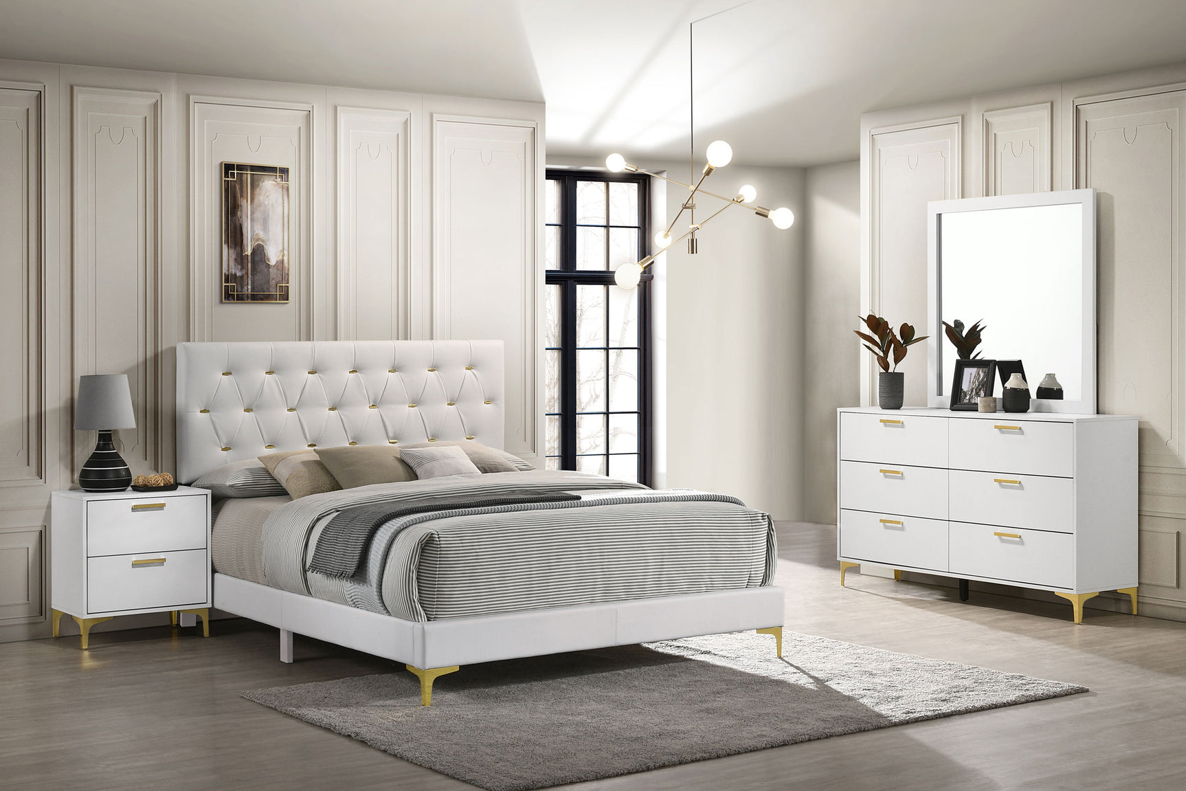 Tampa Furniture Outlet - Coaster - Kendall 4-piece California King Bedroom Set White - 224401KW-S4