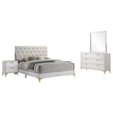Kendall 4-piece California King Bedroom Set White - Tampa Furniture Outlet