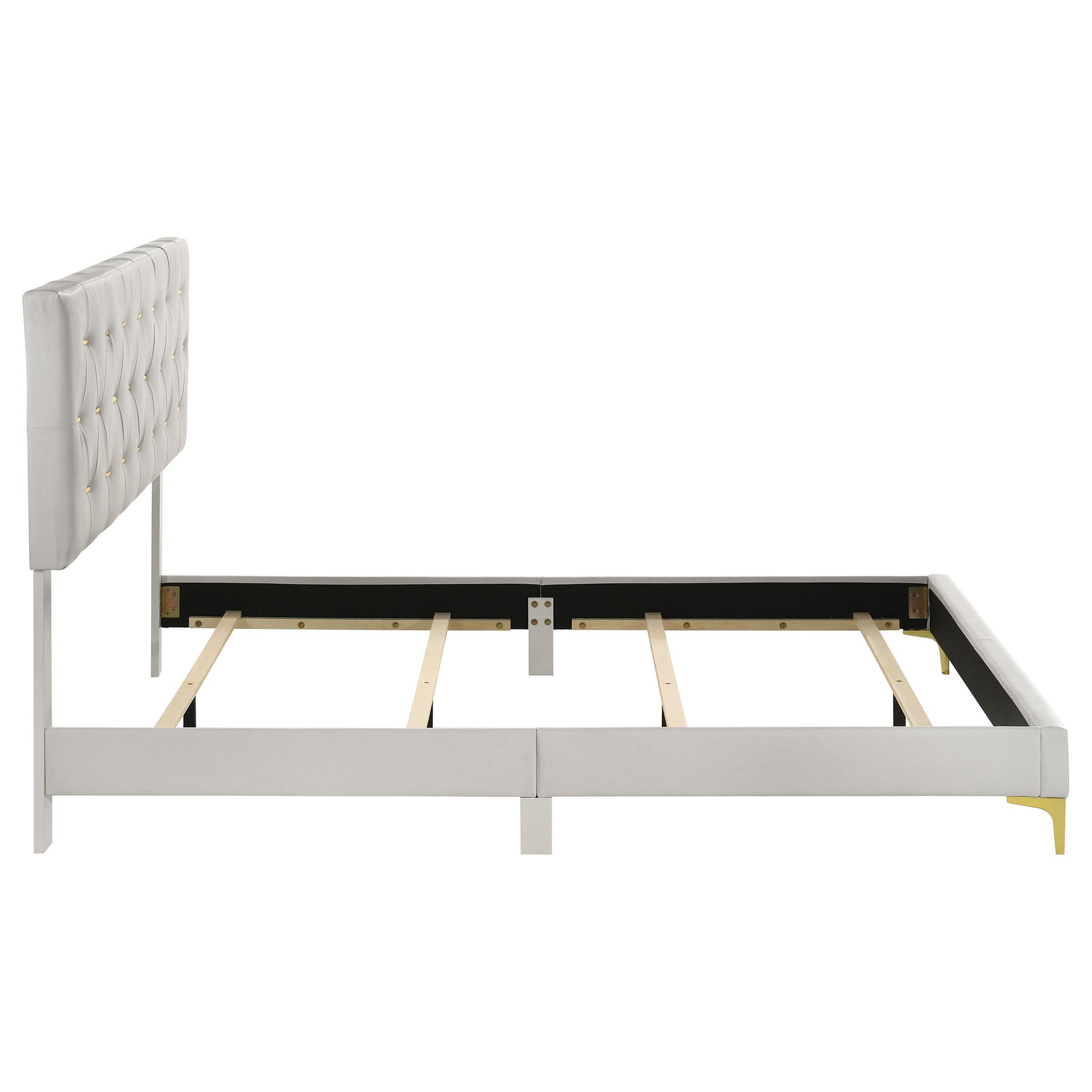 Kendall Upholstered Queen Panel Bed White - Tampa Furniture Outlet