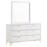 Tampa Furniture Outlet - Coaster - Kendall 6-drawer Dresser with Mirror White - 224403M