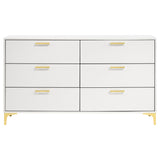 Kendall 6-drawer Dresser White - Tampa Furniture Outlet