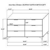Kendall 6-drawer Dresser White - Tampa Furniture Outlet