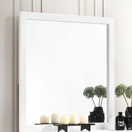 Kendall Dresser Mirror White - Tampa Furniture Outlet