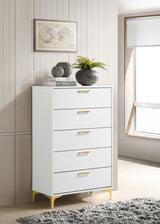 Kendall 5-drawer Bedroom Chest White - Tampa Furniture Outlet
