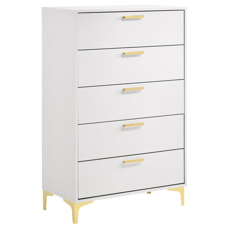 Tampa Furniture Outlet - Coaster - Kendall 5-drawer Bedroom Chest White - 224405