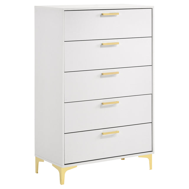 Tampa Furniture Outlet - Coaster - Kendall 5-drawer Bedroom Chest White - 224405
