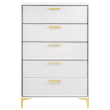 Kendall 5-drawer Bedroom Chest White - Tampa Furniture Outlet