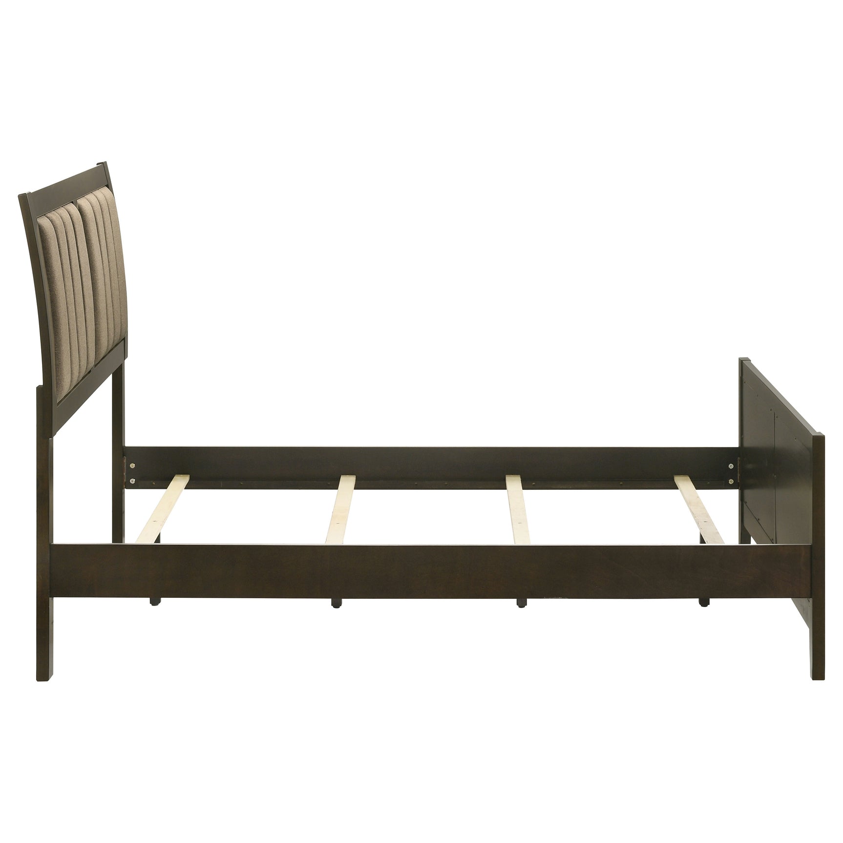 Wilkes 51-inch Upholstered Full Bed Dark Cocoa - Tampa Furniture Outlet